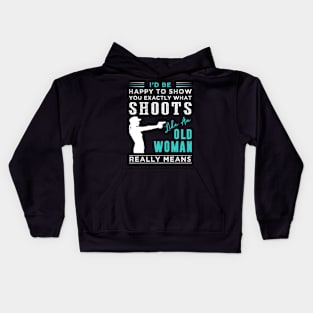 Unlocking Old School Power: When Guns Get a Hilarious Granny Twist - Grab Your Tee Now! Kids Hoodie